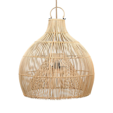 Lampada a Sospensione in Rattan Naturale Lobster Trap L
