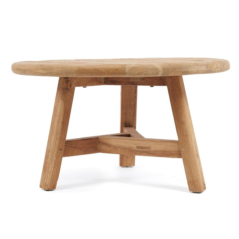 Tavolino da Salotto Circolare in Legno Artigianale Fusuma – Grande (Ø 80 cm)