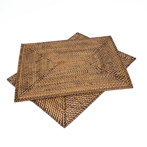 Tovaglietta Rettangolare in Rattan Intrecciato Colonial – Marrone Naturale (30x40 cm)