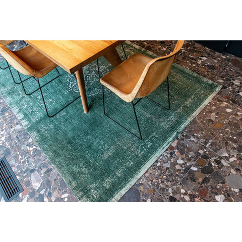 Louis De Poortere Tappeto Flatweave "Medallion" – Majestic Forest (Verde)