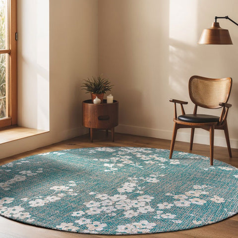 Louis De Poortere Tappeto Floreale Eco – Lago Blu / Blu Sakura