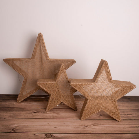 Set di 3 Stelle Decorative a LED "Sternen-Trio" – Marrone & Warm Bronze