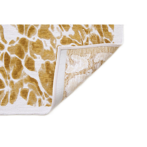 Tappeto Flatweave Eco-Sostenibile "Swim" – Zafferano (Oro, Beige e Bianco)