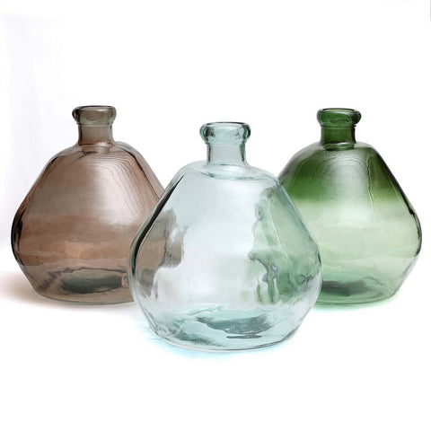 Vaso Scultoreo in Vetro Riciclato Bolai – Verde (Ø 45 cm)