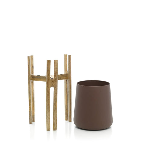 Fioriera Radice Biforcuta – Marrone Naturale – L