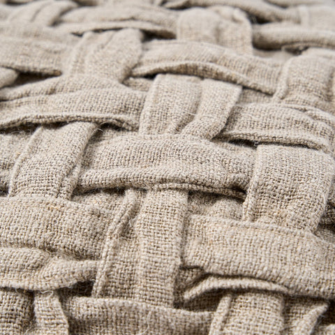 Fodera per Cuscino in Lino a Trama Strutturata The Linen Crosier – Naturale (50x50 cm)