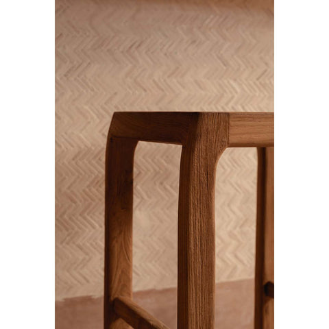 Sgabello da Bar Outdoor in Teak di Recupero Ithaca (H 70 cm)