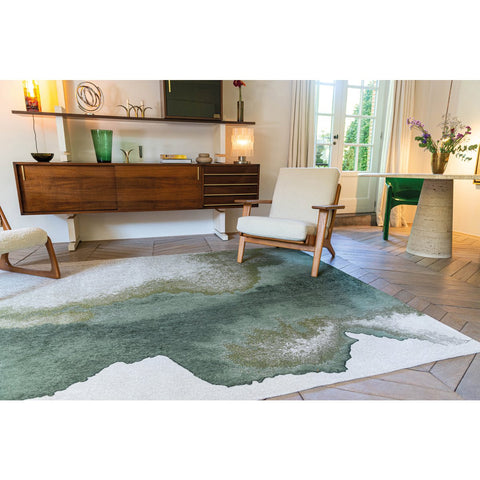 Louis De Poortere Tappeto Flatweave Eco-Sostenibile "Lagoon" – Verde Palma