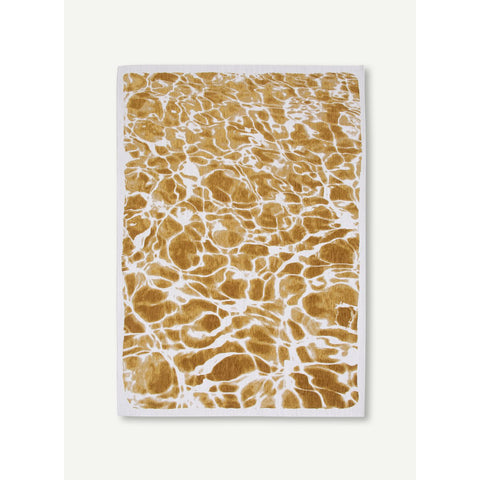 Tappeto Flatweave Eco-Sostenibile "Swim" – Zafferano (Oro, Beige e Bianco)