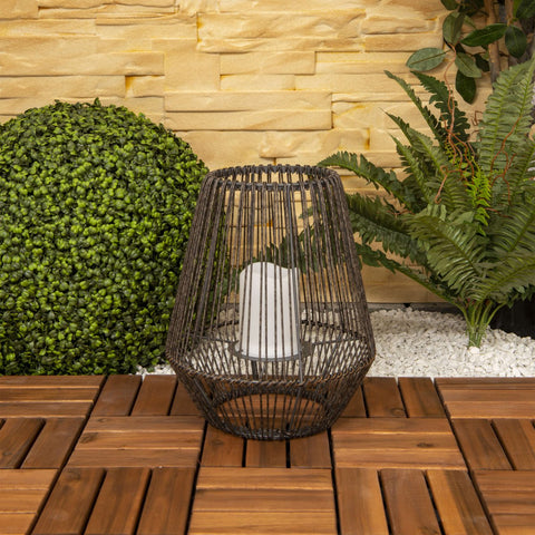 Lampada Solare a LED da Esterno "Plasto" (Ø 26 cm) – Marrone & Warm Effect