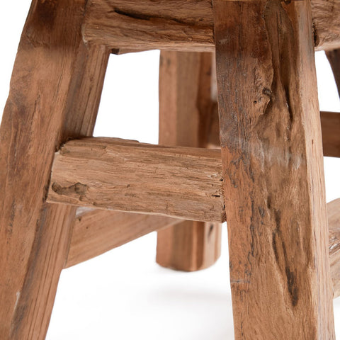 Sgabello in Teak Riciclato Yoke S