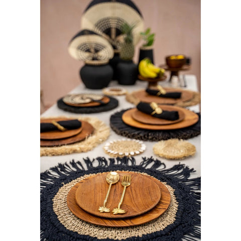 Cucchiaio da Servizio in Ottone Massello con Palma – Color Oro (22 cm)