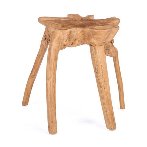 tavolino in radice di teak naturale artigianale