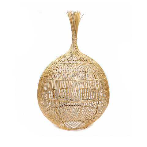 Lampada Multiuso Terra/Sospensione in Rattan Wonton – Naturale (H 80 cm, Ø 50 cm)