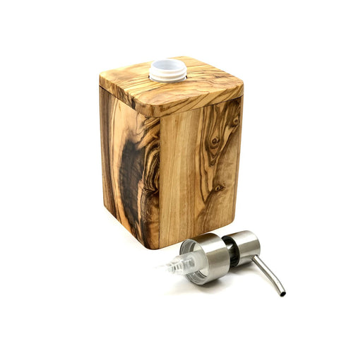 Dispenser Sapone ENJOY in Legno d’Ulivo e Acciaio Inox 150 ml