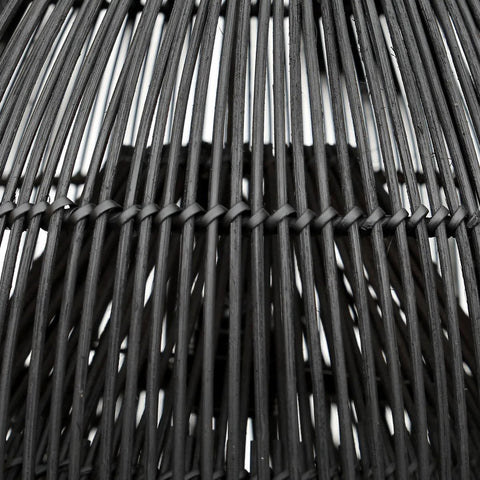 Lampada a Sospensione in Rattan Lobster Trap – Nero (Grande, Ø 50 cm)