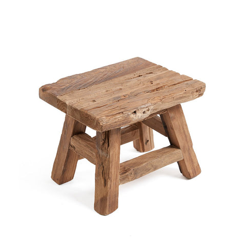 Sgabello in Teak Riciclato Yoke S
