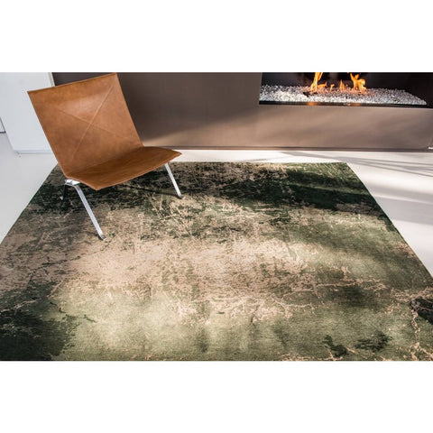 Louis De Poortere Tappeto Flatweave Eco-Sostenibile "Cracks" – Pino Scuro