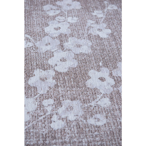 Tappeto Flatweave Eco-Sostenibile "Sakura" – Morning Mist (Grigio e Marrone)