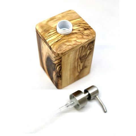 Dispenser Sapone ENJOY in Legno d’Ulivo e Acciaio Inox 150 ml