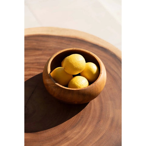 Portafrutta Scultoreo in Radice di Teak (Ø 20 cm) – Naturale
