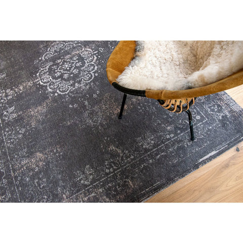 Louis De Poortere: Tappeto Flatweave "Medallion" – Stone (Grigio Pietra)