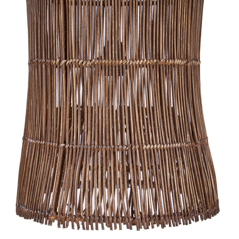 Lampadario a Sospensione in Bambù The Oasis Tower – Noce Scuro (Extra Large, H 102 cm)