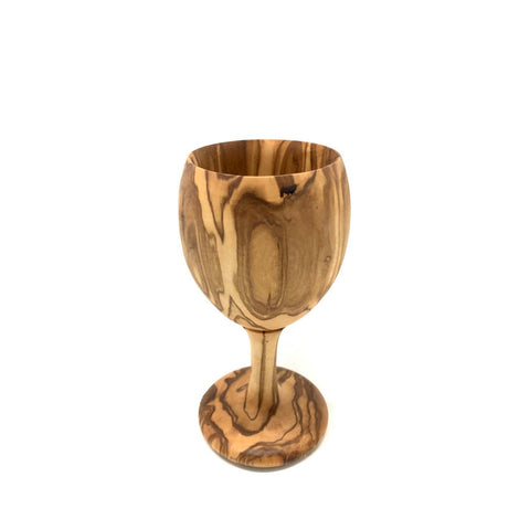 Handmade Olive Wood Wine Goblet