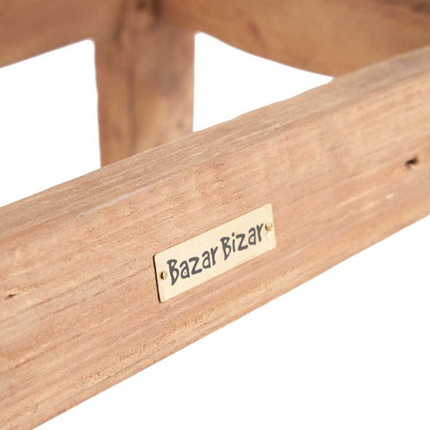 Sgabello Scultoreo in Legno Naturale Fab Rustic