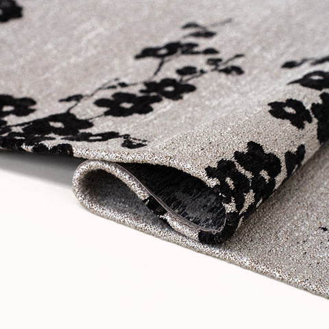 Louis De Poortere Tappeto Floreale Eco – Night Snow / Nero Sakura
