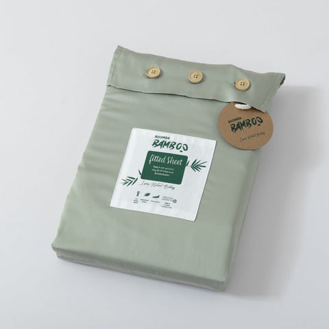 Tanboocel™ 400TC Bamboo Bedding Set in Sage Green – 3-Piece Single Set