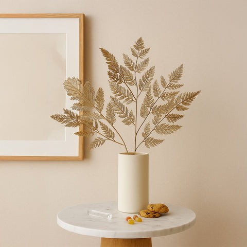 Ramo Decorativo Dorato Felce Fern (Altezza 90 cm)