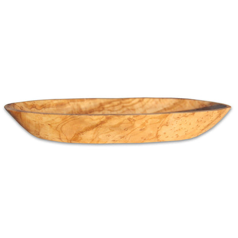 Small oval bowl of approximately 17 – 19 x 11 x 3 cm made of olive wood