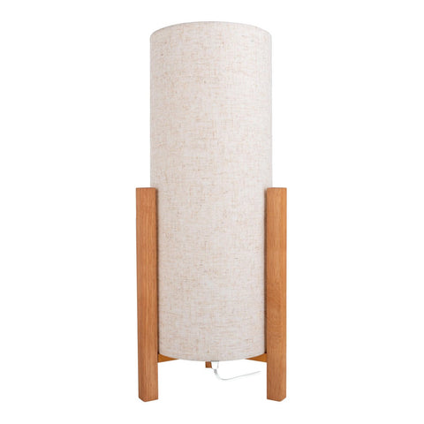 Lampada "Matilda" in Legno Naturale e Tessuto – 52 cm