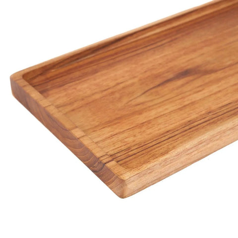 Vassoio Artigianale in Legno Massello "Gormandize" (30 x 18 cm) – Naturale (L)
