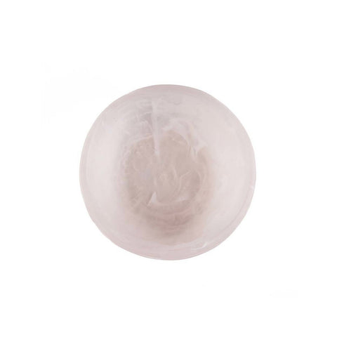 Ciotola Organica in Resina – Rosa e Bianco (Piccola, 16x14 cm)