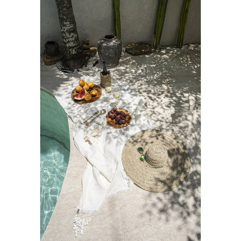Tovaglia Rettangolare Grande in Puro Lino (180x300 cm) - Bianco Ottico