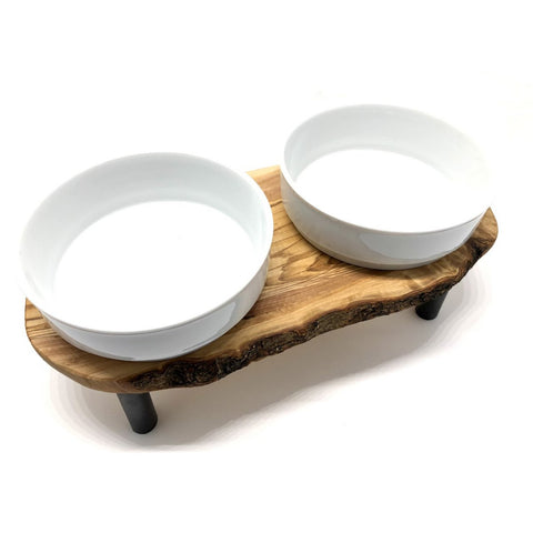 mangiatoia rusty plus rialzata cane legno ulivo
