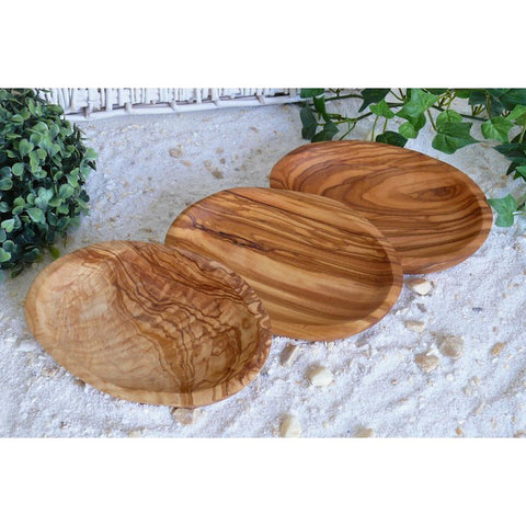 set 3 ciotole ovali legno ulivo antipasti